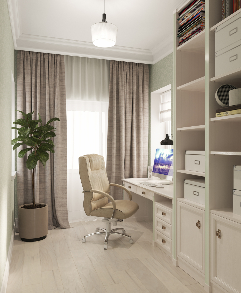 Salle de bureau dans 3d max corona render image