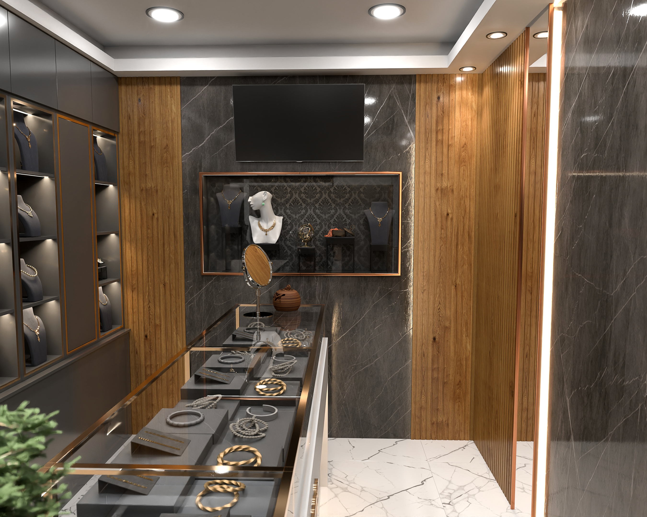 Gold Shopping Design in 3d max vray 5.0 image