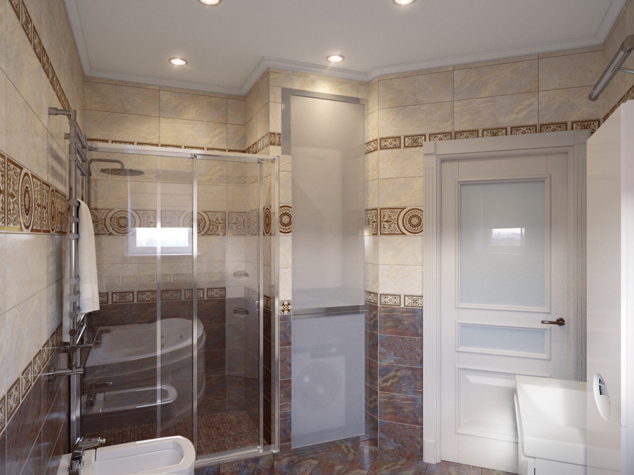 Bathroom in 3d max corona render image