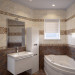 Bathroom in 3d max corona render image