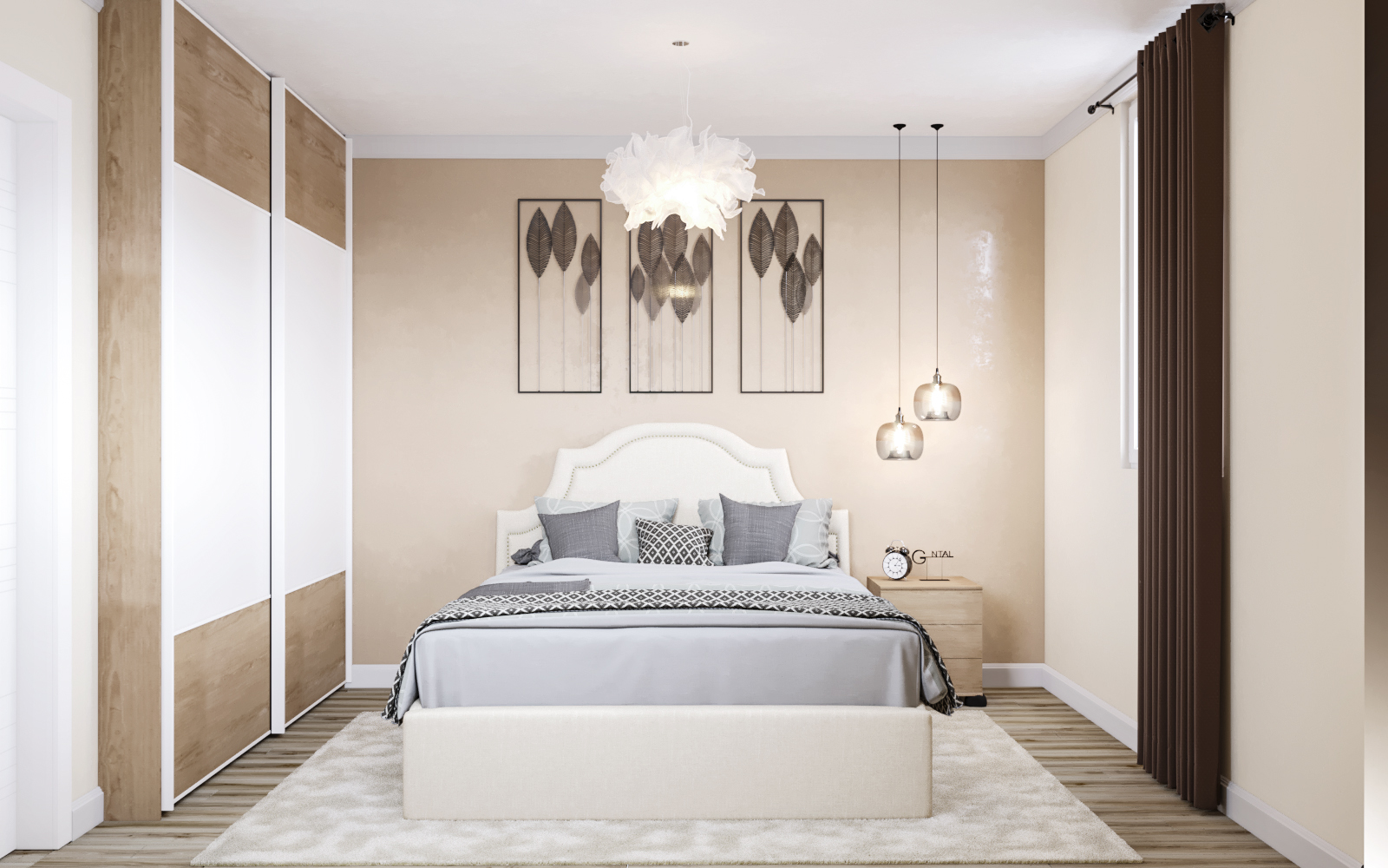 Bedroom number 2 in 3d max corona render image