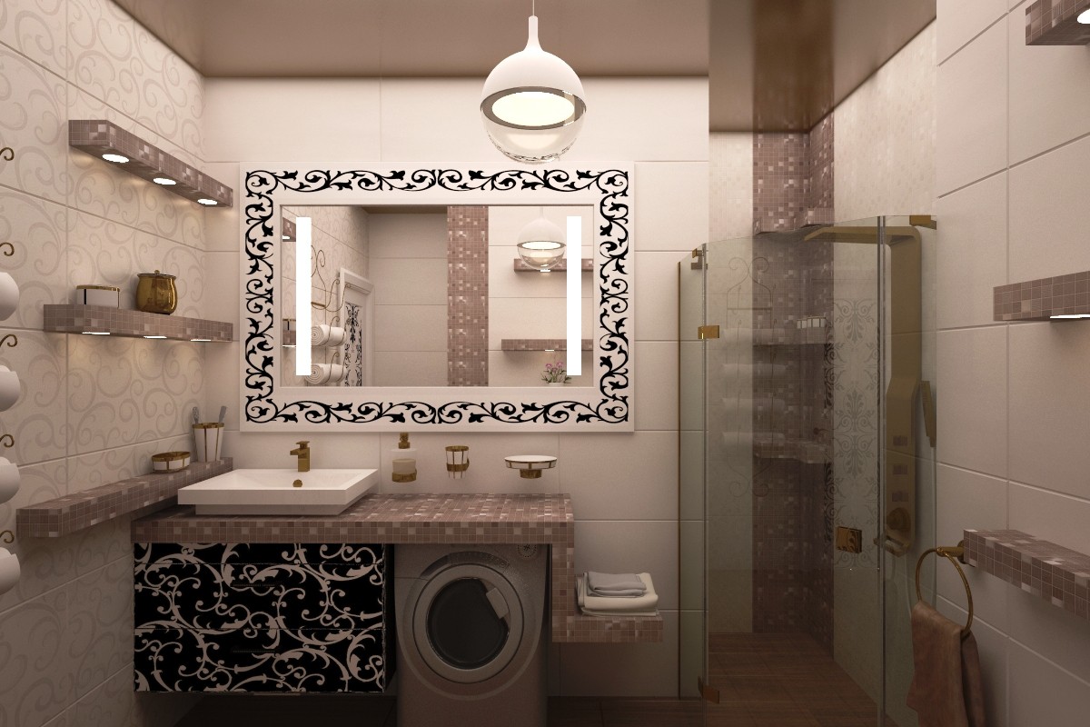 A bathroom in 3d max vray image