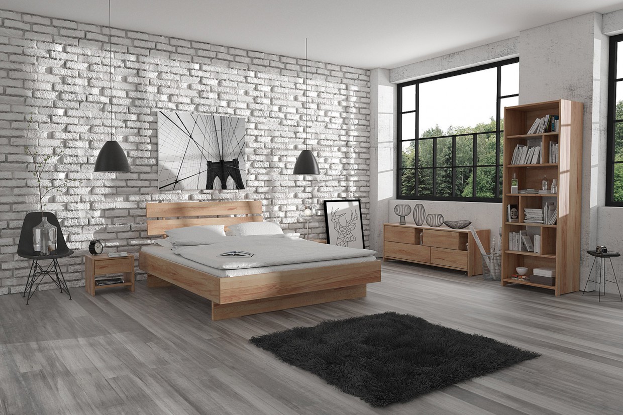 Urban skandinavische Schlafzimmer in 3d max vray 3.0 Bild