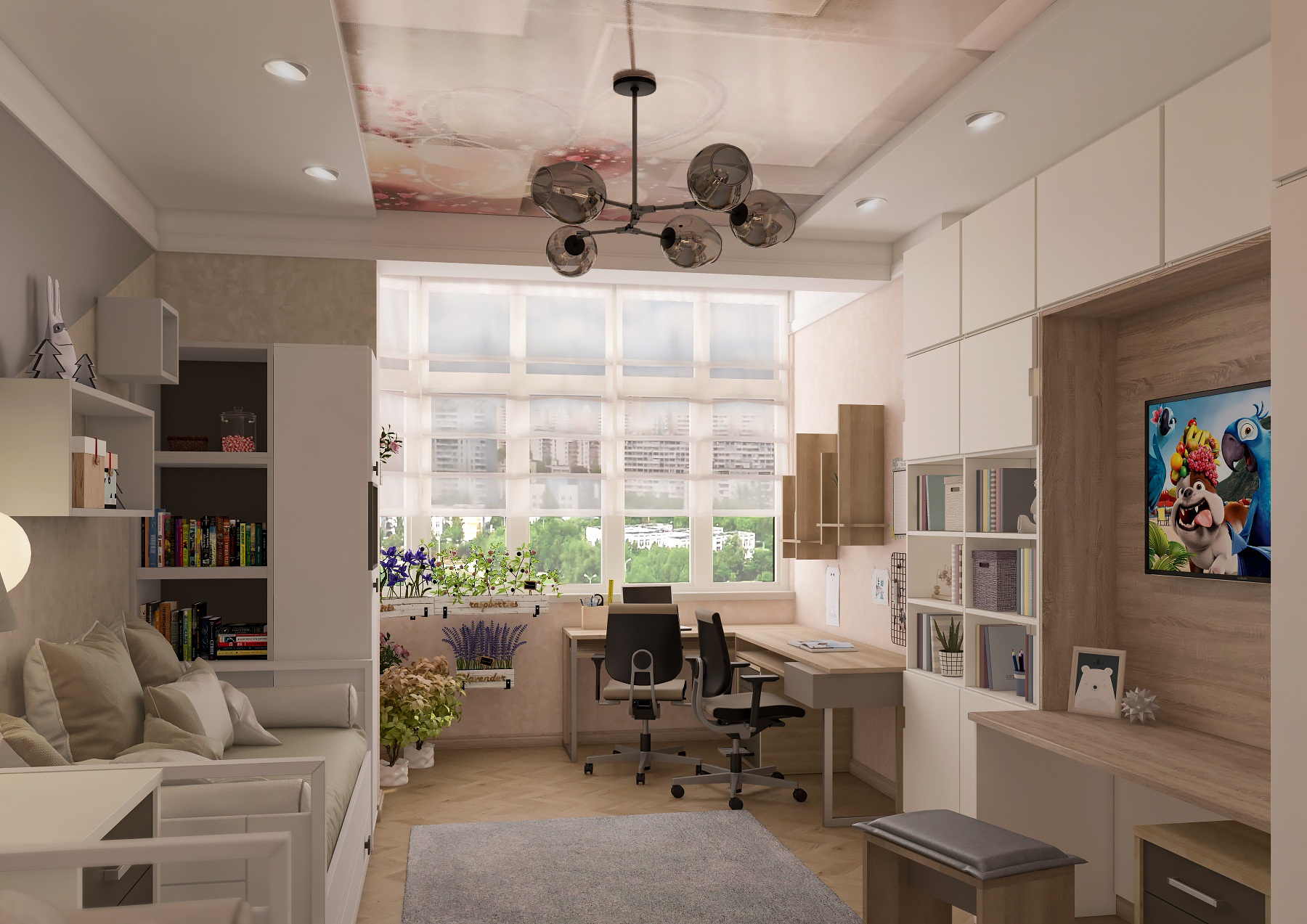 Berçário em 3d max vray 3.0 imagem