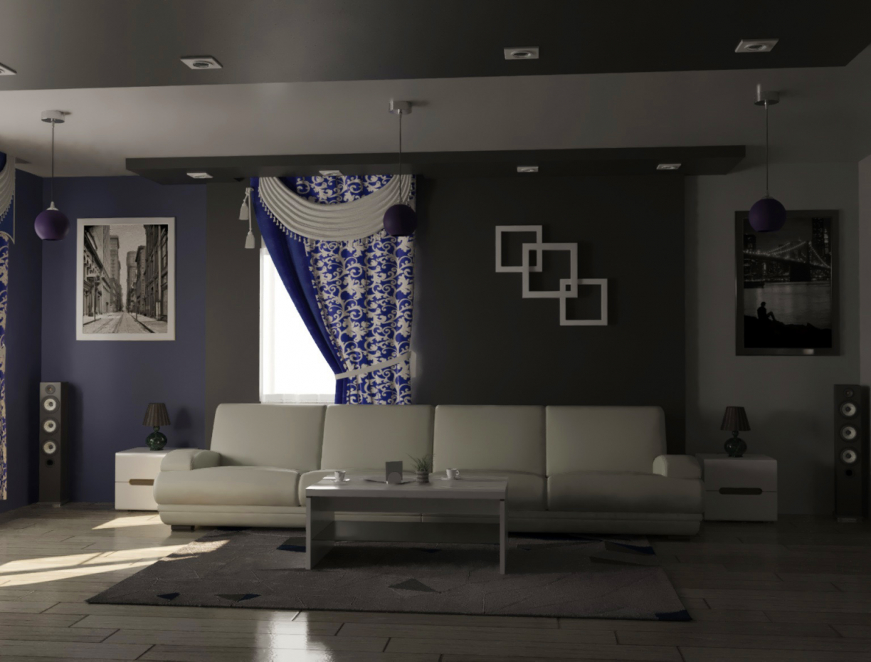 Oturma odası in 3d max corona render resim