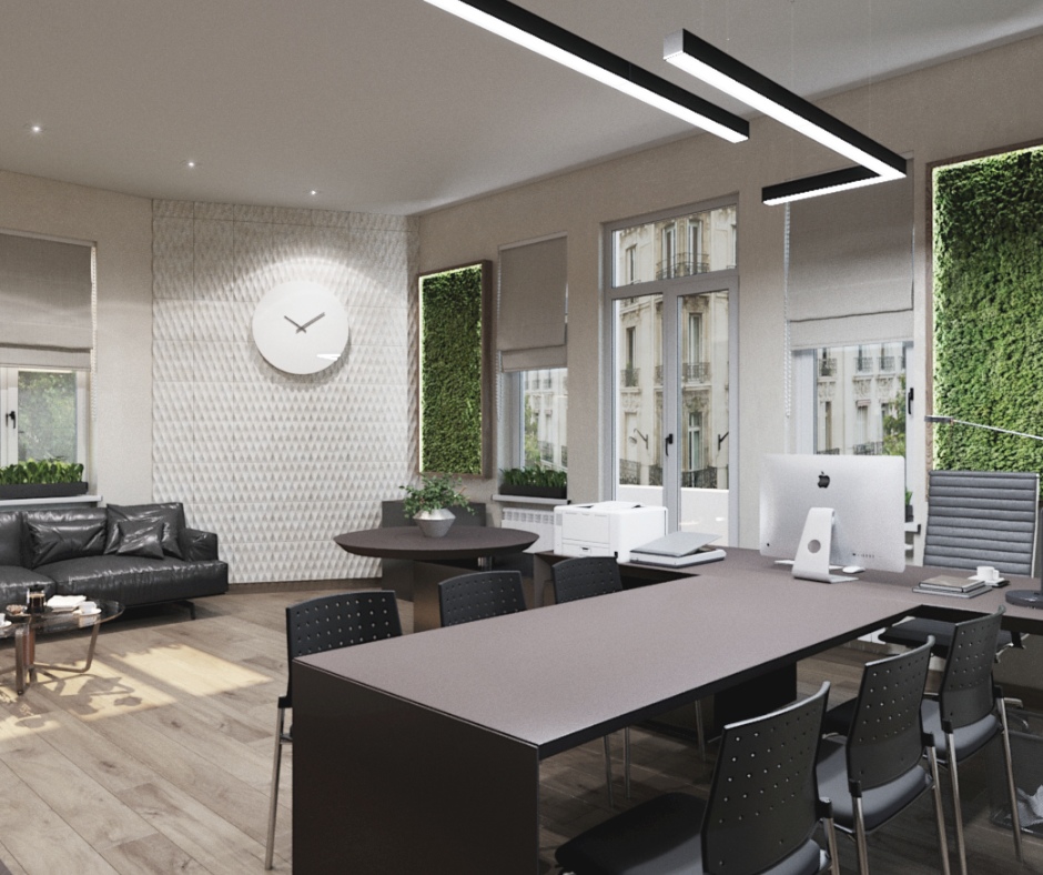 office in 3d max corona render image