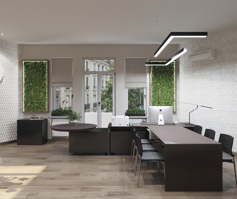 office in 3d max corona render image