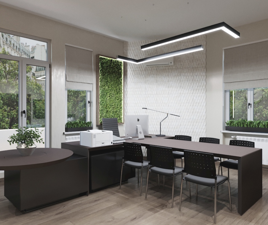 office in 3d max corona render image