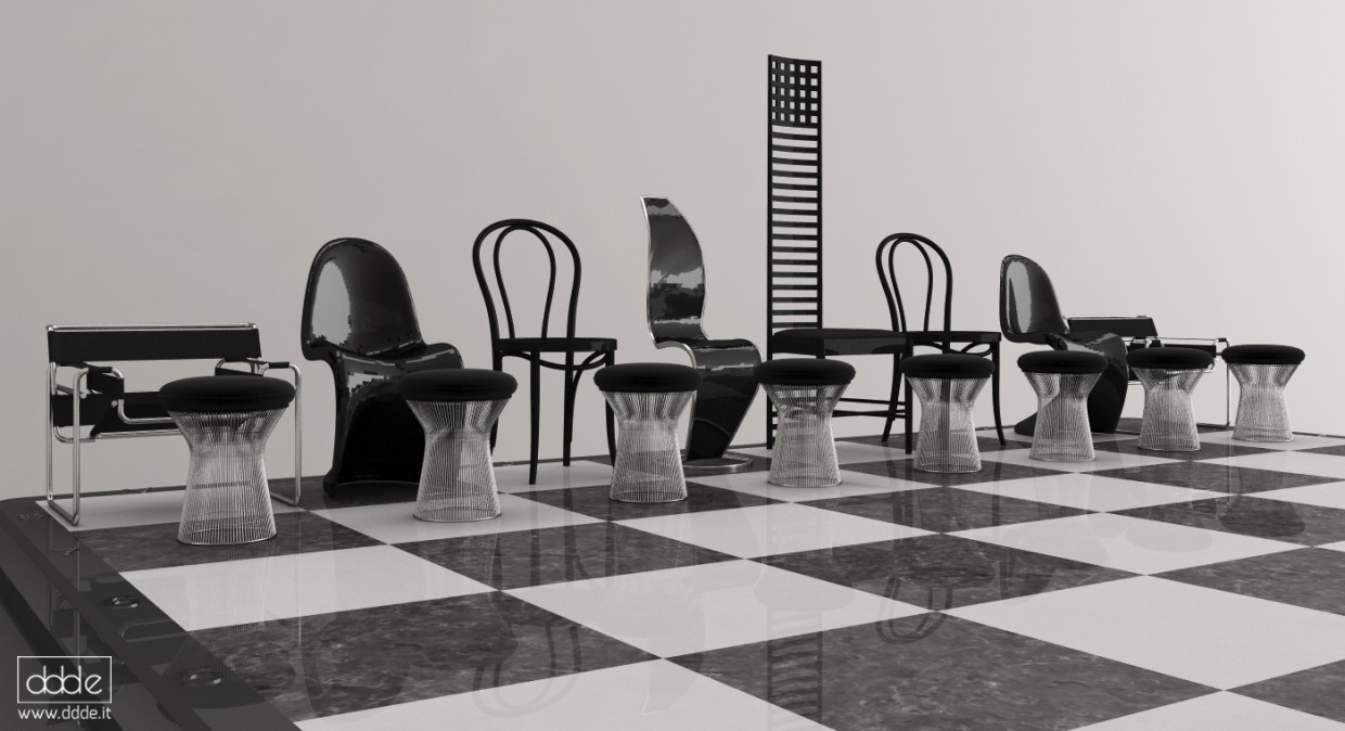 Jeu d’échecs/chaises dans Cinema 4d Other image