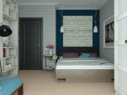 Camera da letto per un paio giovane sport attivo
