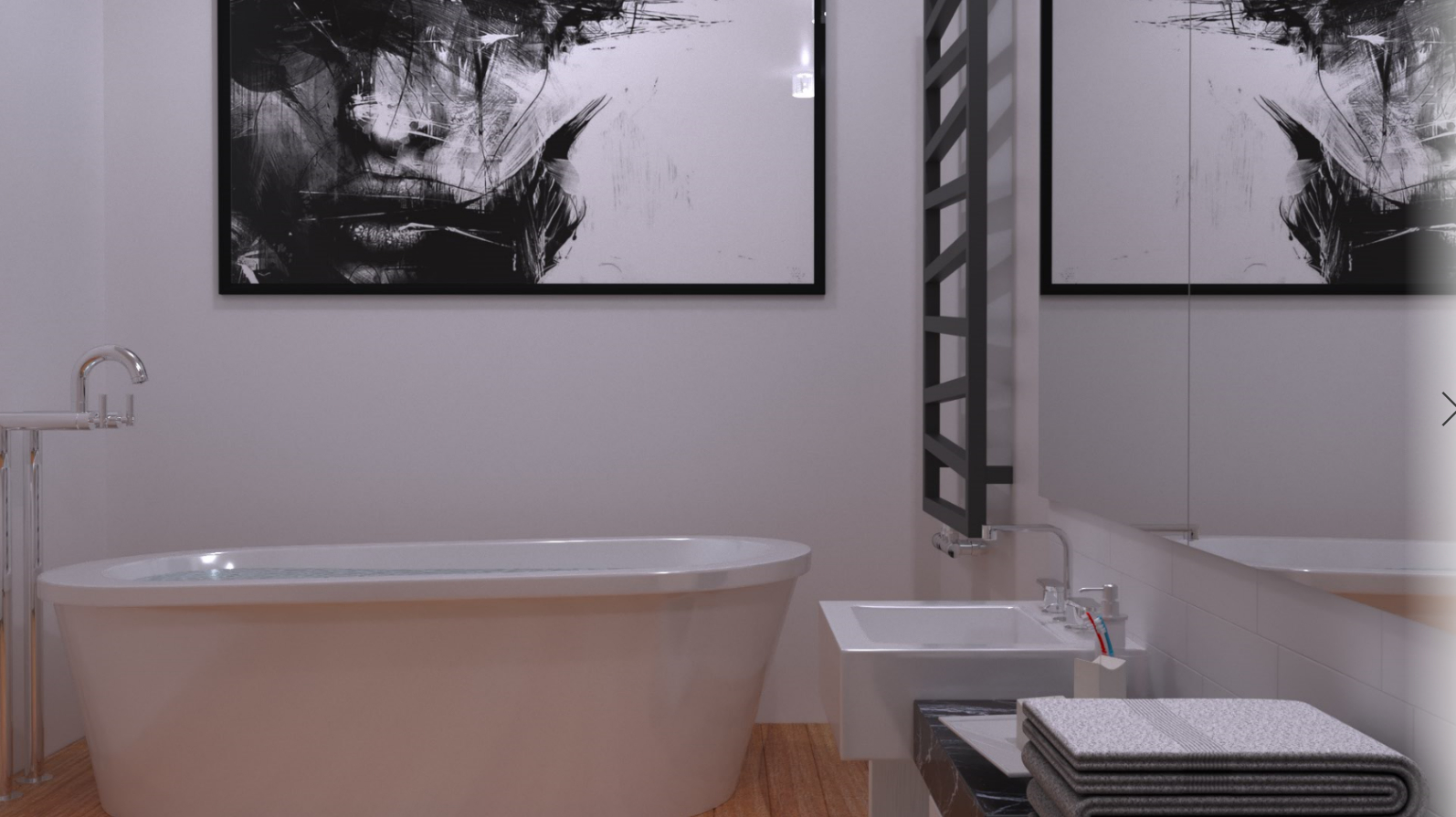 Bir banyo görselleştirilmesi in 3d max corona render resim