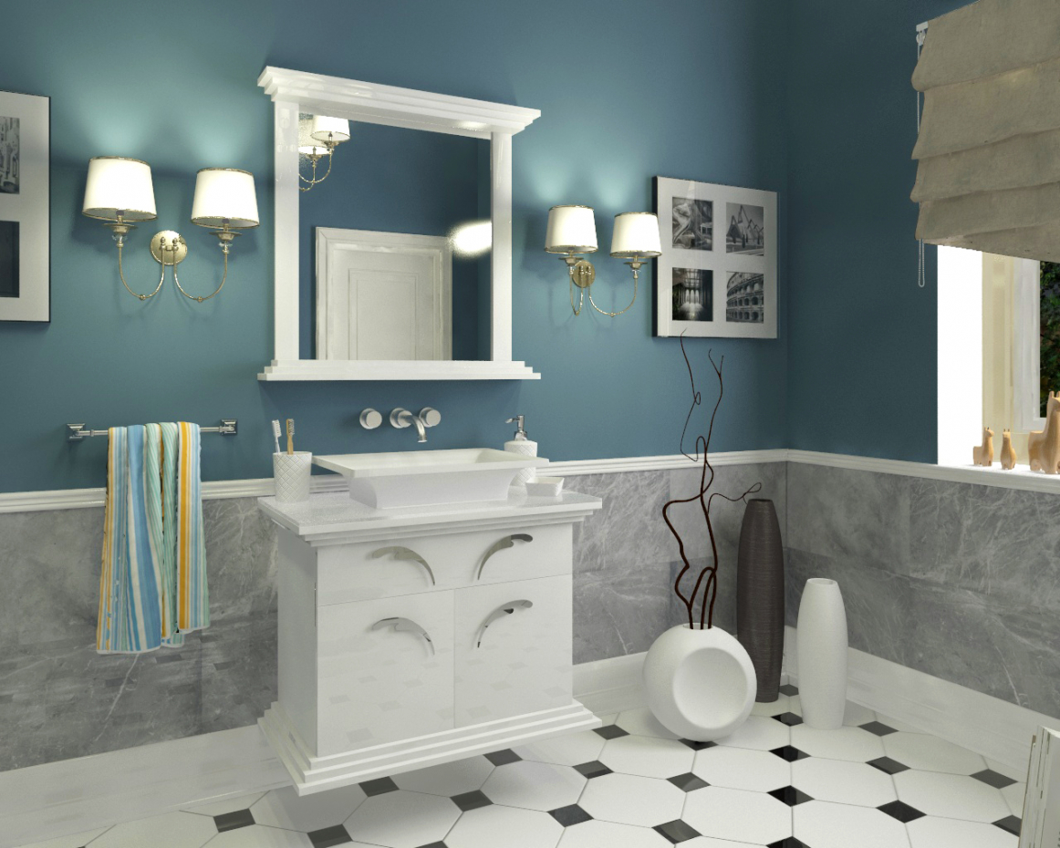 Design and visualization of the bathroom. in 3d max vray 3.0 image