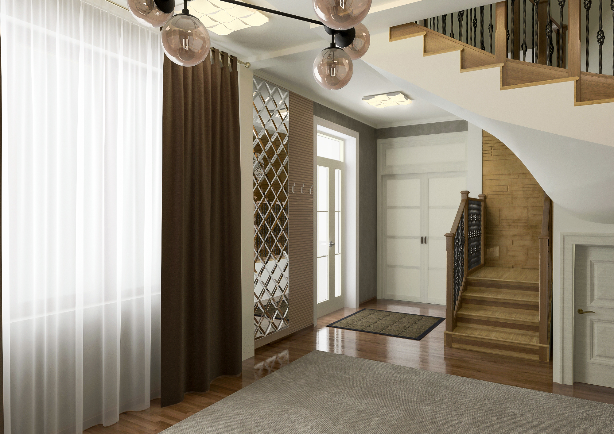 imagen de El lobby en 3d max vray 3.0