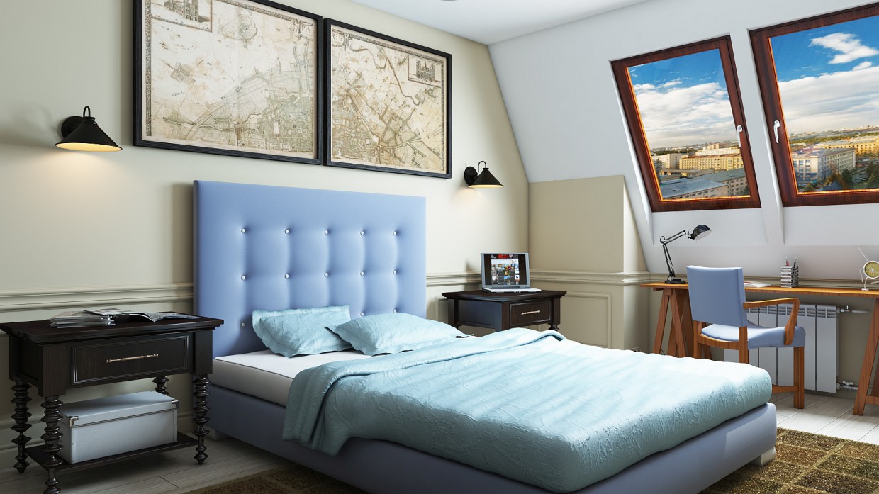 chercheur de chambre à coucher dans 3d max vray image