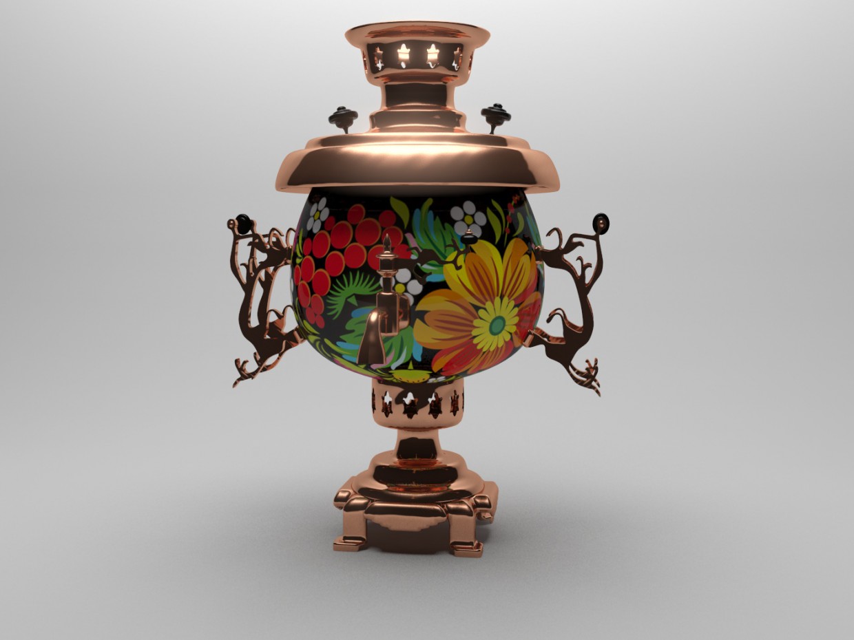 Samovar in 3d max mental ray image