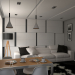 imagen de Estudio de cocina en estilo loft en SketchUp vray 3.0