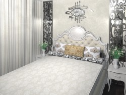 Chambre avec petite cuisine pour le salon de coiffure, travailler à la maison