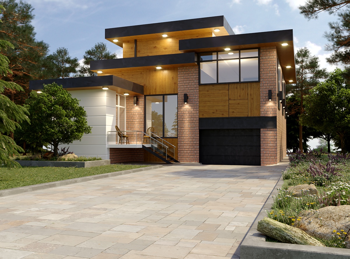 Simplement House :) dans 3d max corona render image