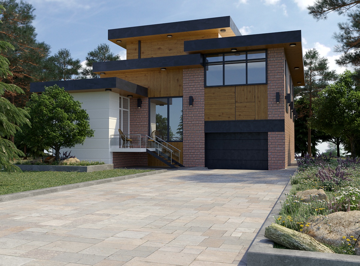 Simplement House :) dans 3d max corona render image