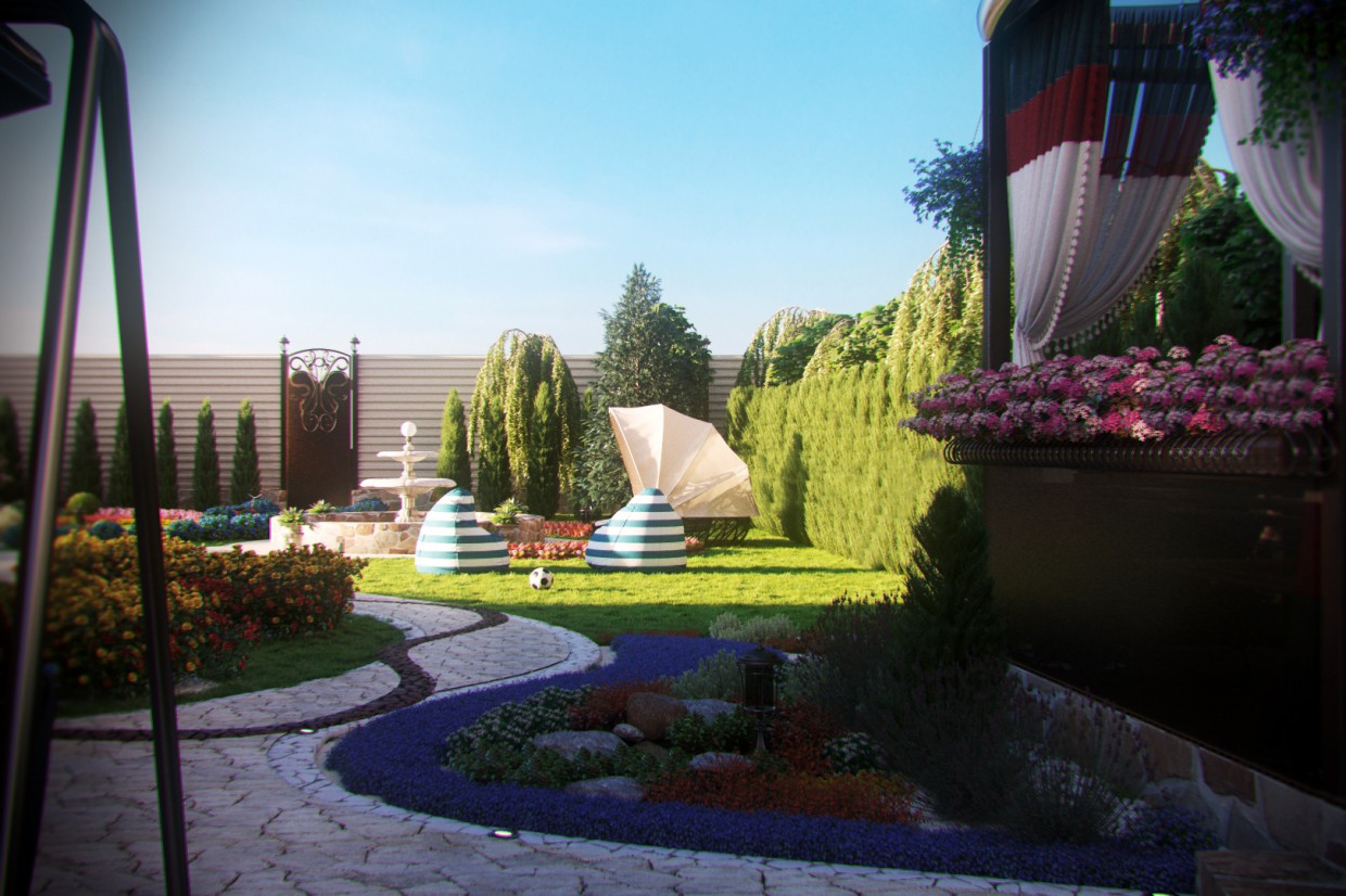 Paesaggio in 3d max corona render immagine