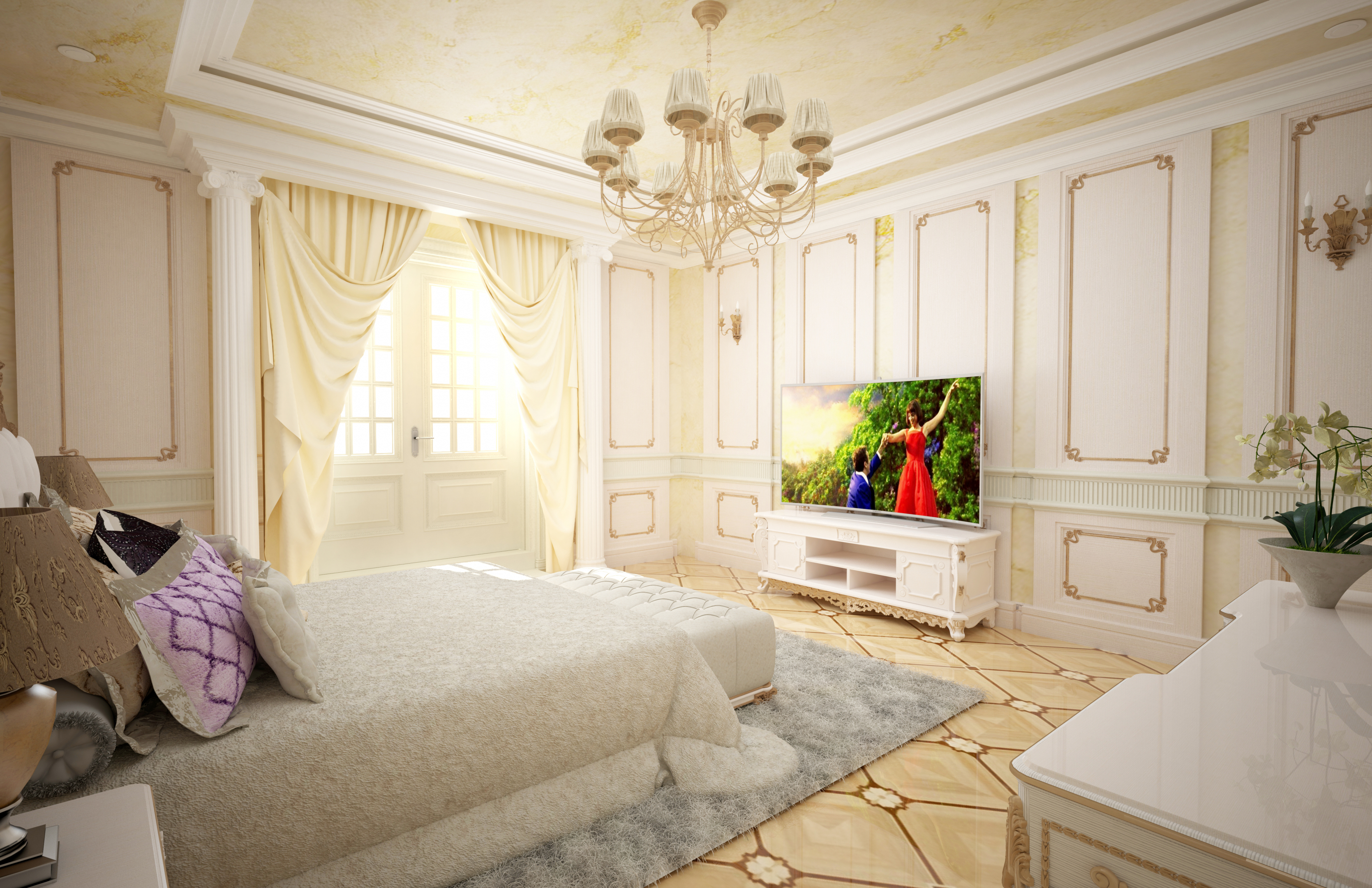 Chambre à coucher dans Maya vray 3.0 image