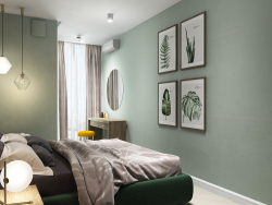 Apartamento de un dormitorio en Lipki, Kiev. Little Green Project