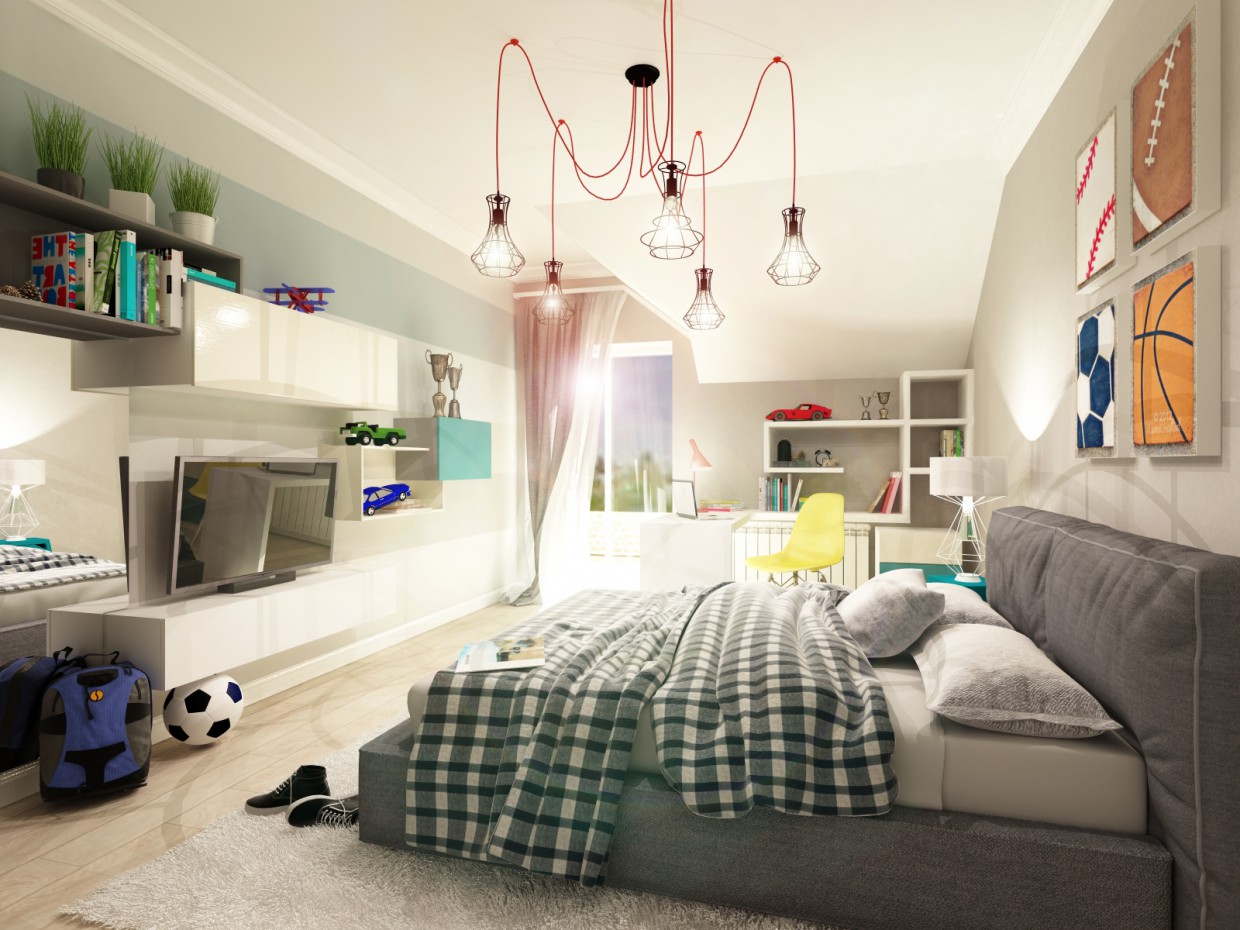 Quarto para adolescente em 3d max vray 2.0 imagem