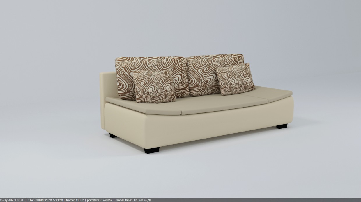 Divano ALICE LUX 3DL in 3d max vray 3.0 immagine