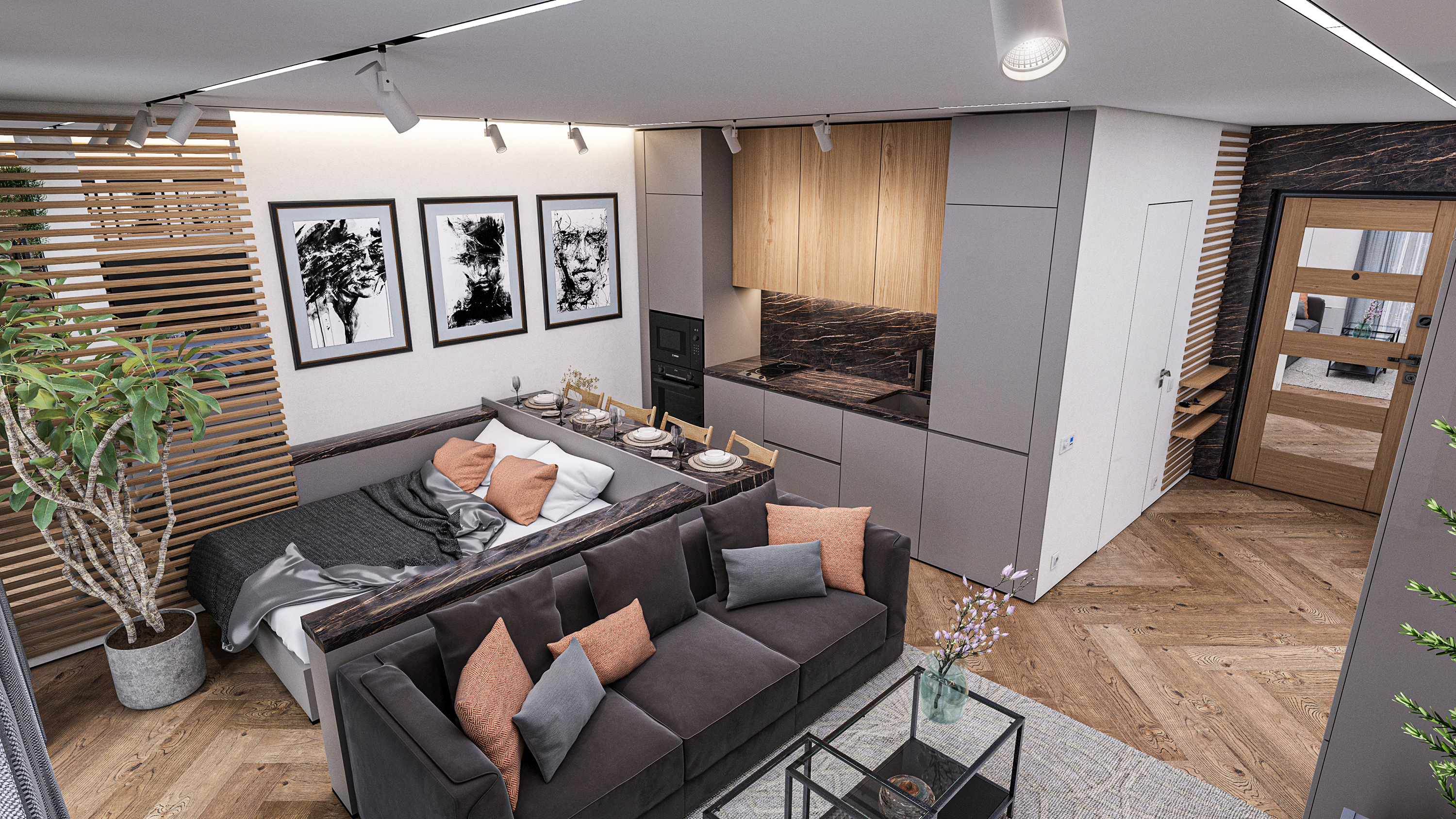 Residential complex "Skandi". INTERIORS. in 3d max Corona render 8 image