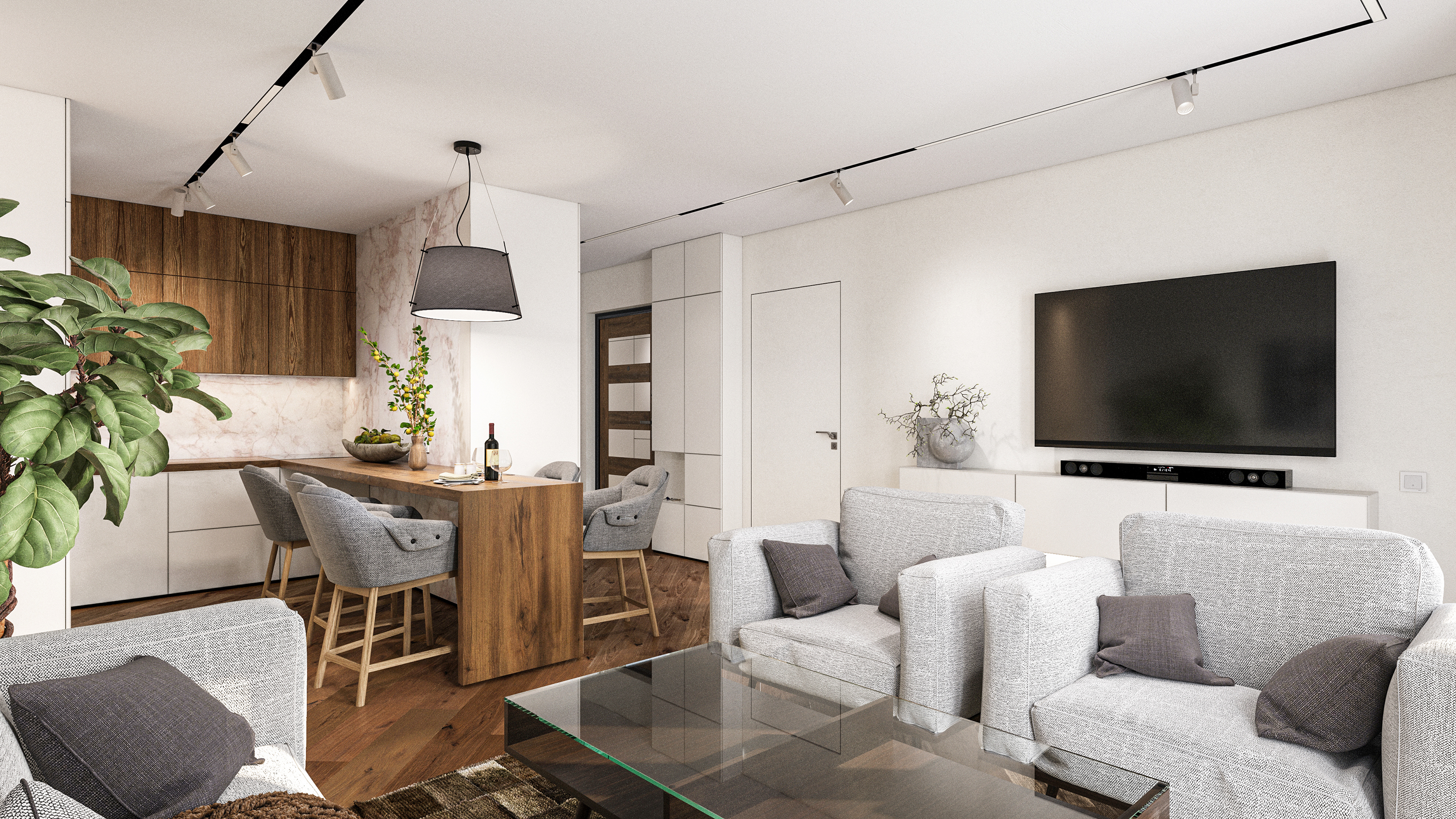 imagen de Complejo residencial "Skandi". INTERIORES. en 3d max Corona render 8