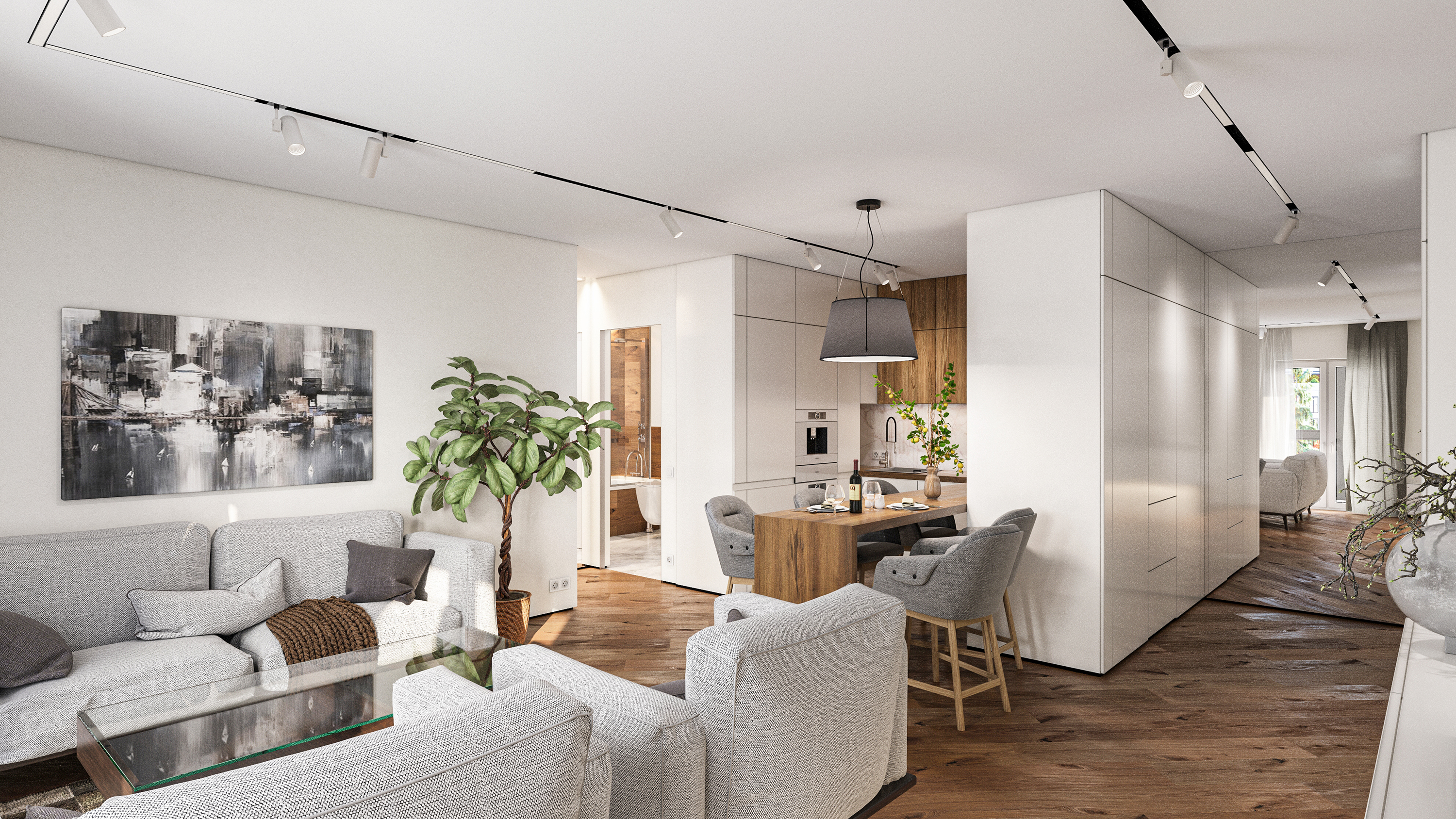 Residential complex "Skandi". INTERIORS. in 3d max Corona render 8 image