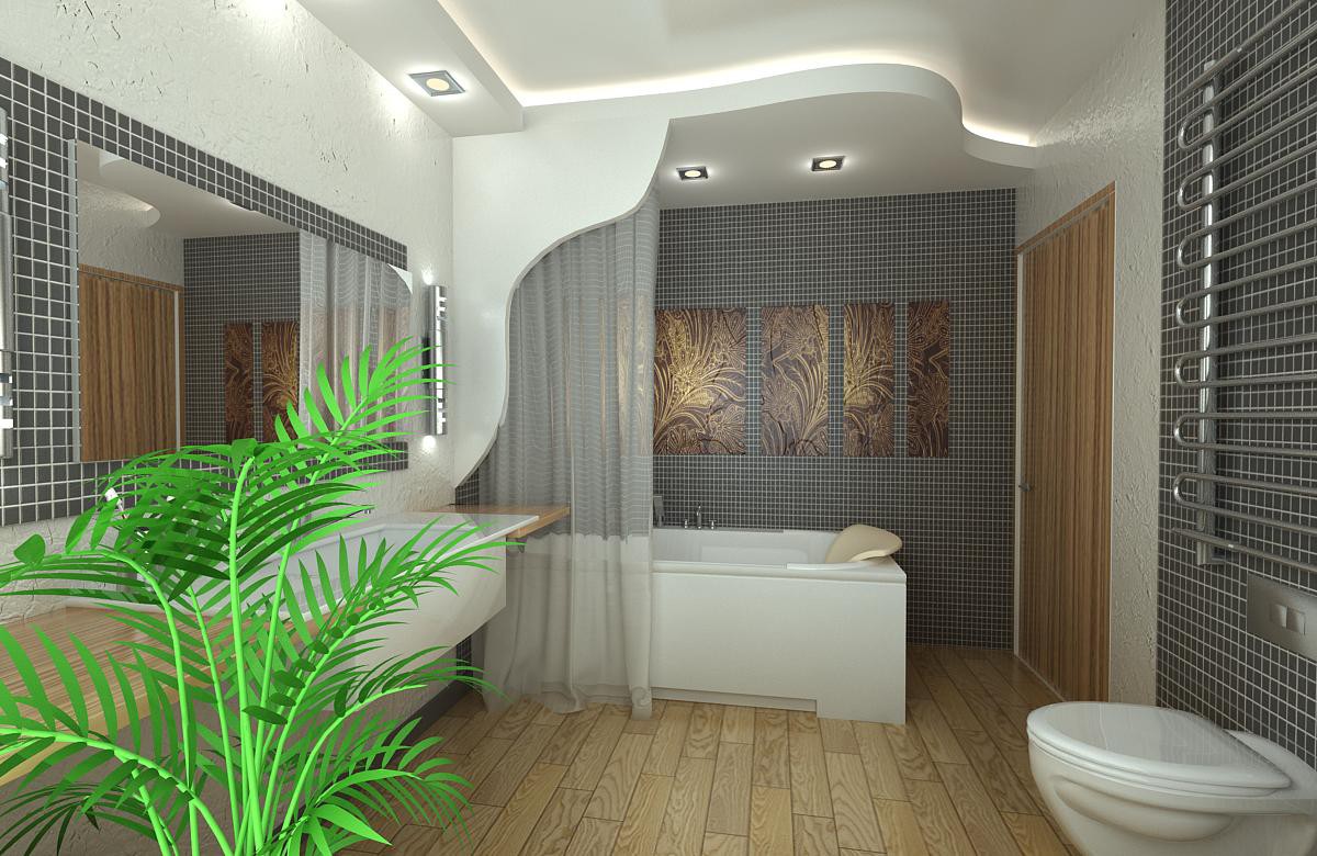 Salle de bain dans 3d max vray image