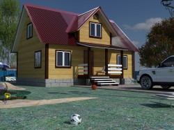 Casa di campagna di rendering