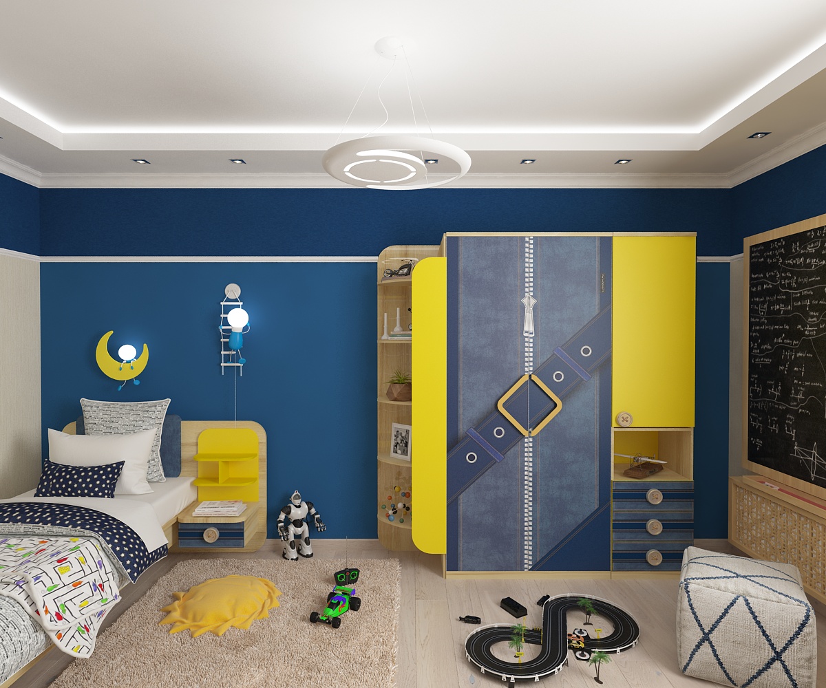 Quarto para um menino. Design e visualização em 3d max vray 2.5 imagem