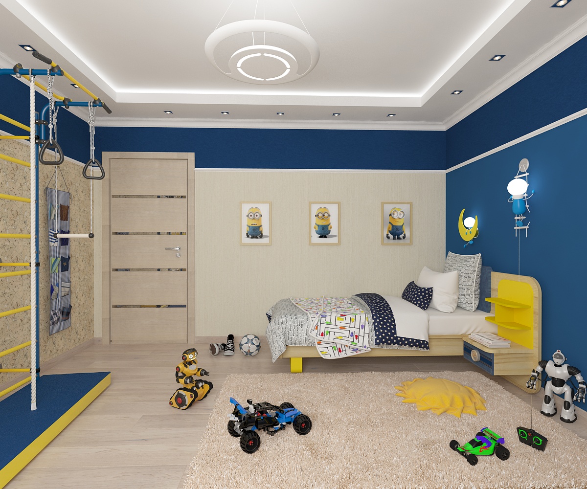 Quarto para um menino. Design e visualização em 3d max vray 2.5 imagem