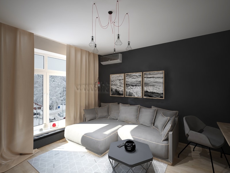 Modern Living Room em 3d max vray 2.0 imagem