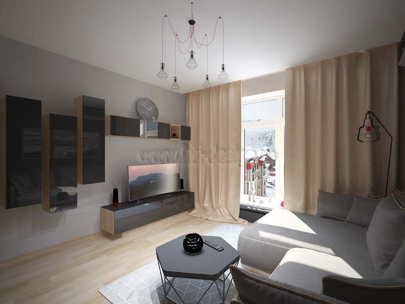 Modern Living Room em 3d max vray 2.0 imagem