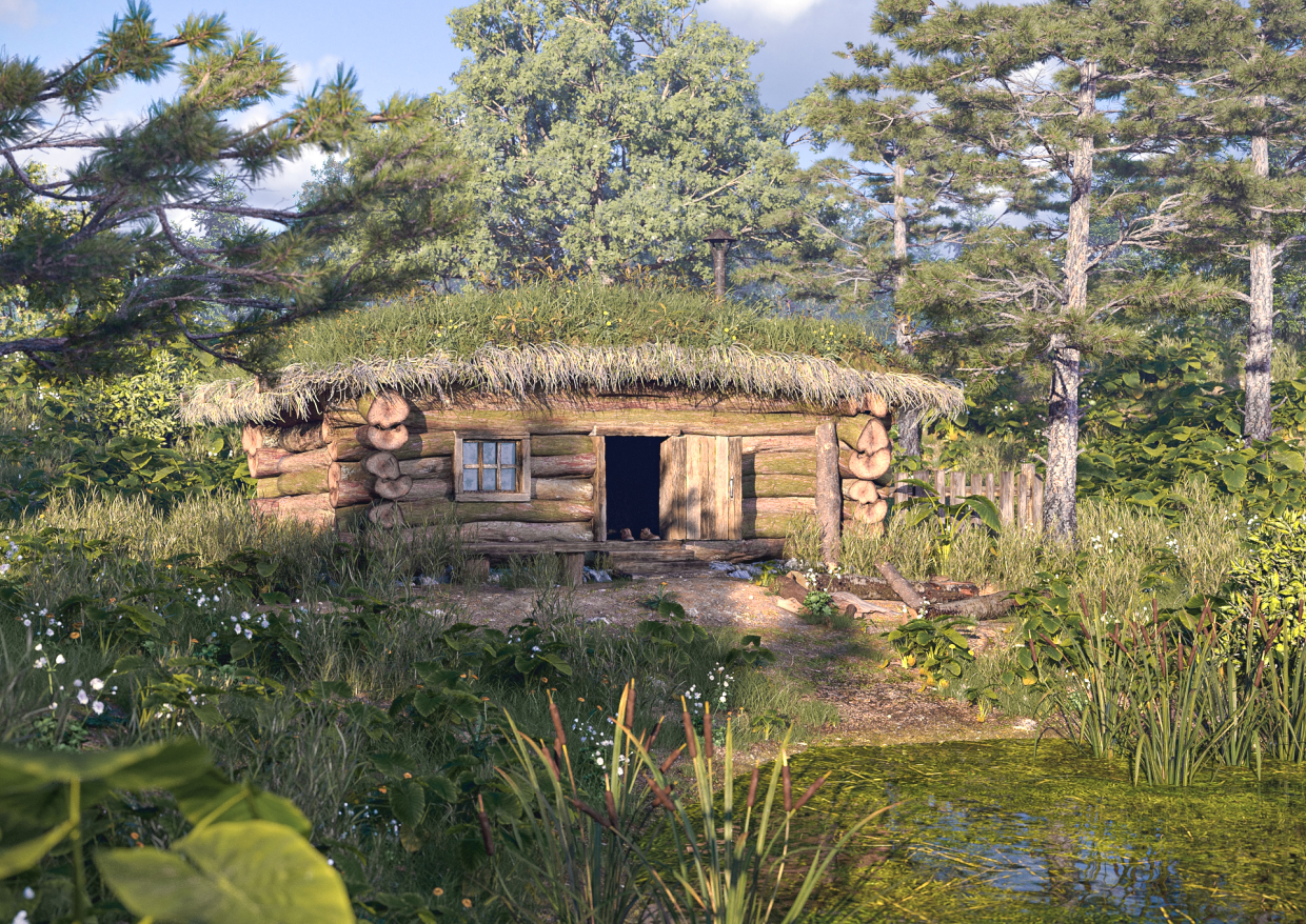 imagen de Hogar del buen gnomo del bosque. en 3d max Corona render 9