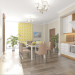 Provence apartment design in 3d max vray image