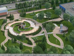 Reconstruction of the Square "Flower of Krivbass"