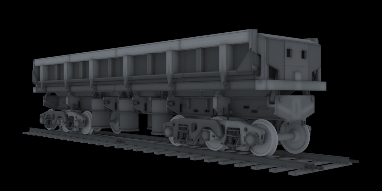 imagen de Dumpcar modelo-2vs para impresora 3D en 3d max vray