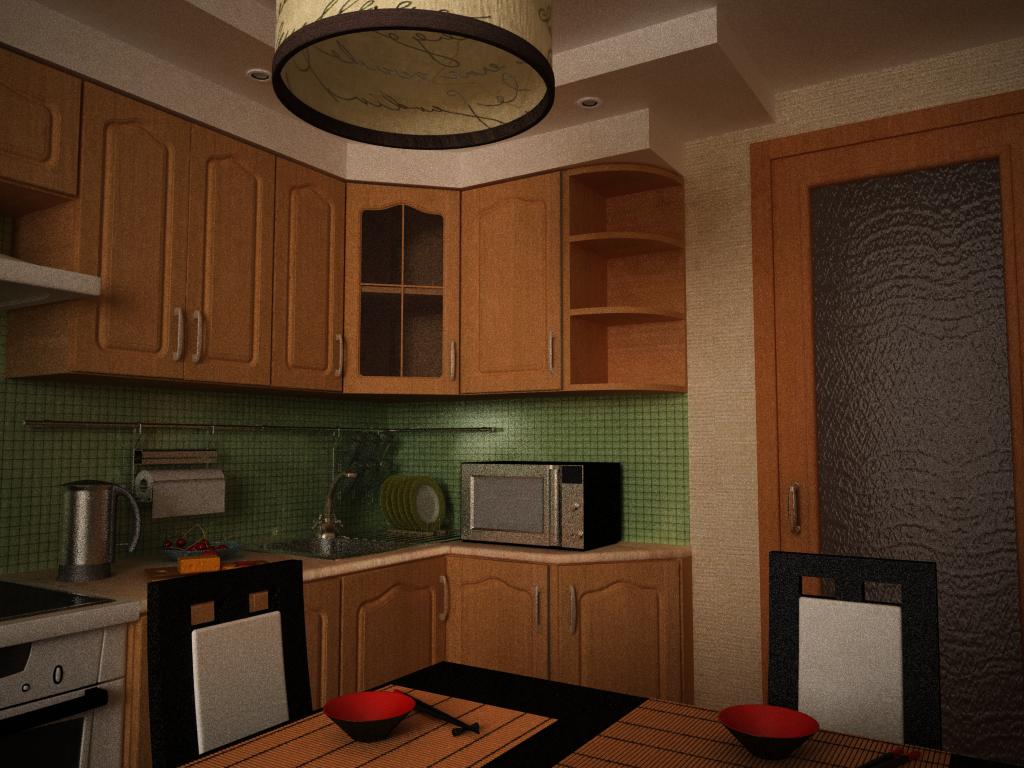 imagen de cocina en 3d max vray 1.5