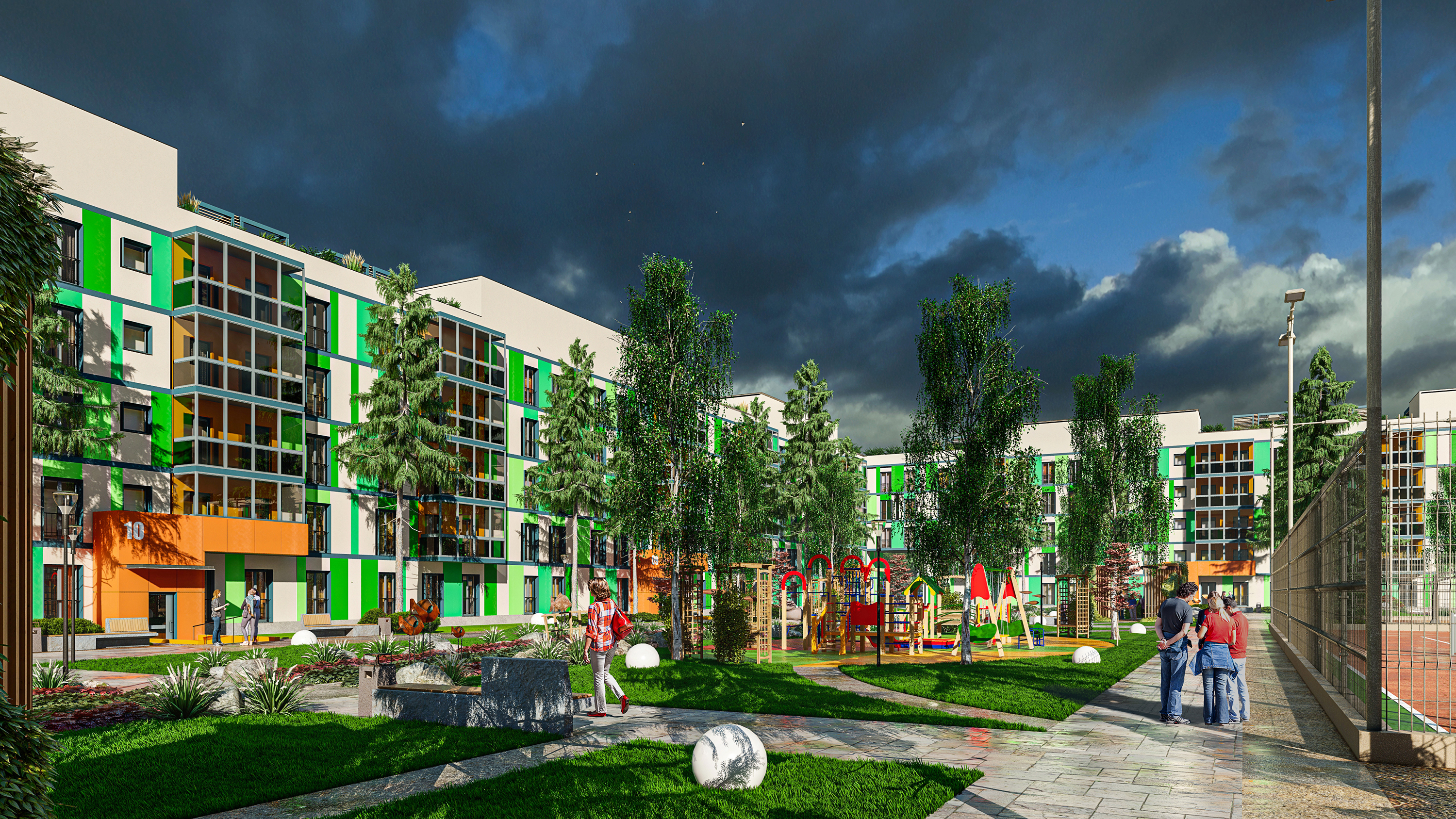 Residential complex "Skandi-2" in 3d max Other image