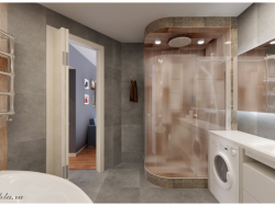 8 metrekarelik banyo alanı. m