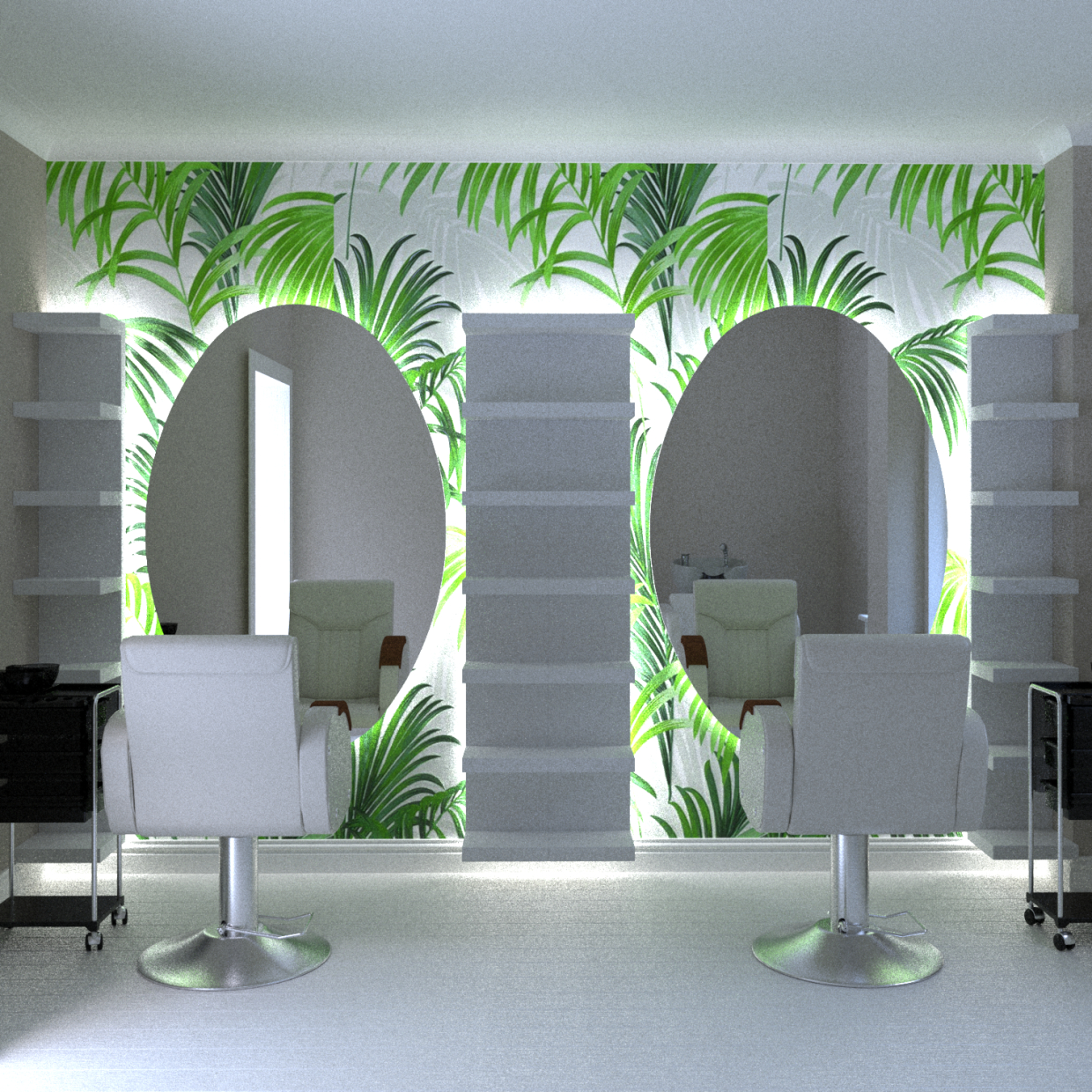 Beauty salon \ Barbershop в SketchUp vray 3.0 зображення