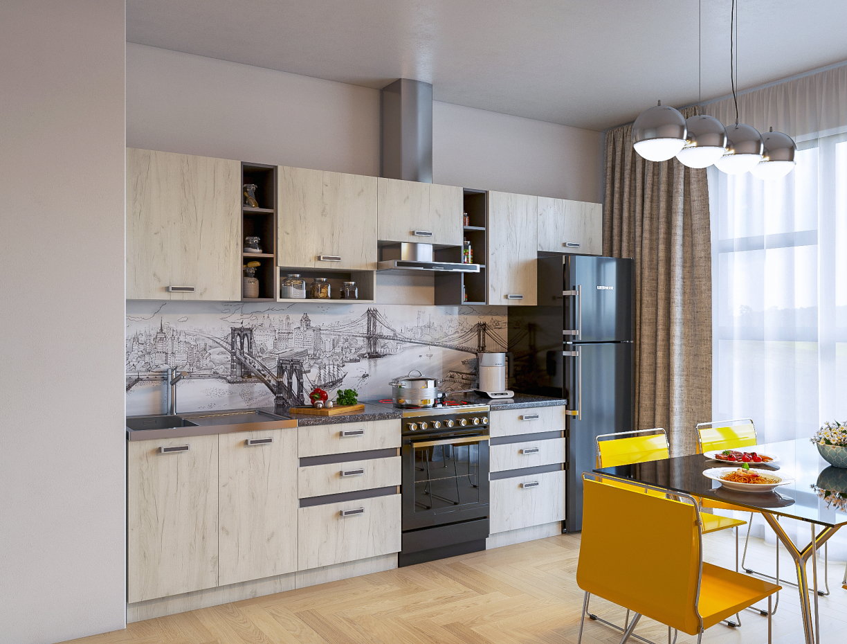 Cucina Kraft in 3d max corona render immagine