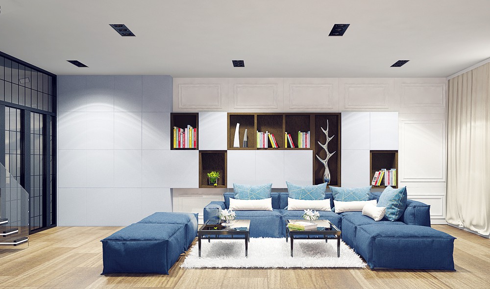 Design des Interieurs Penthouse im "Italienischen Viertel" in 3d max vray Bild