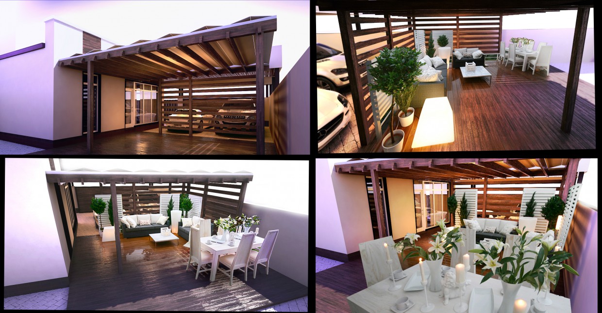 Terrasse dans 3d max vray image