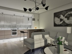 Demo-Interieur für das neue Projekt in Riga