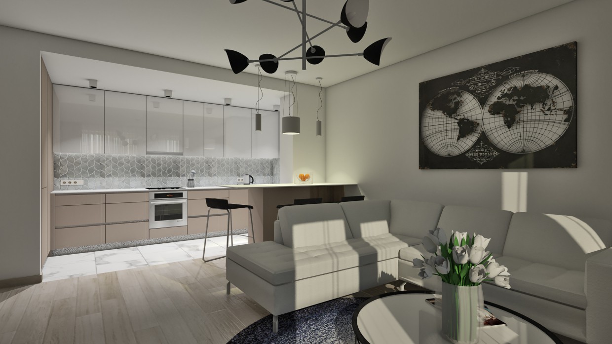 Demo-Interieur für das neue Projekt in Riga in SketchUp vray 2.0 Bild